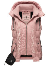 Marikoo Taisaa Damen Stepp Weste &Uuml;bergangsjacke Powder Rose Gr&ouml;&szlig;e XXL - Gr. 44