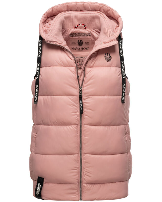 Navahoo Kassidy Damen Übergangs Weste Steppweste Puder Rosa Größe S - Gr. 36