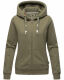 Navahoo Engelshaar Damen hoodie Olive-Mel-Gr.XS