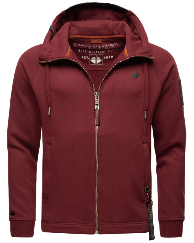 Stone Harbour Finn Luca Sweatjacke Hooded Bordeaux-Gr.XXL