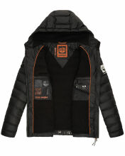 Stone Harbour Zaharoo wasserdichte Herren Regen Steppjacke Schwarz Größe L - Gr. L