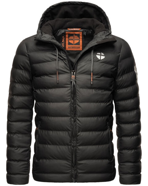 Stone Harbour Zaharoo wasserdichte Herren Regen Steppjacke Schwarz Größe XXXL - Gr. 3XL