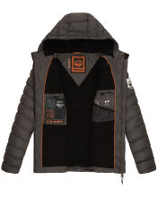 Stone Harbour Zaharoo wasserdichte Herren Regen Steppjacke Anthrazit Größe S - Gr. S