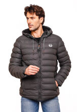 Stone Harbour Zaharoo wasserdichte Herren Regen Steppjacke Anthrazit Größe XXXL - Gr. 3XL
