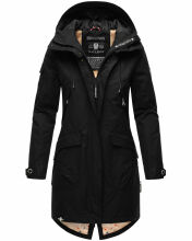 Navahoo Pfefferschote Damen Parka Schwarz Größe S - Gr. 36