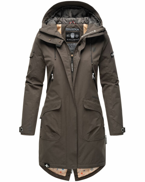 Navahoo Pfefferschote Damen Parka Anthrazit Größe XS - Gr. 34