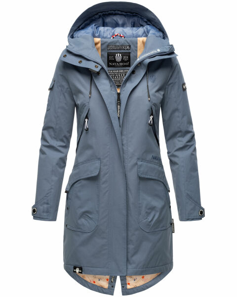 Navahoo Pfefferschote Damen Parka Blau Größe S - Gr. 36