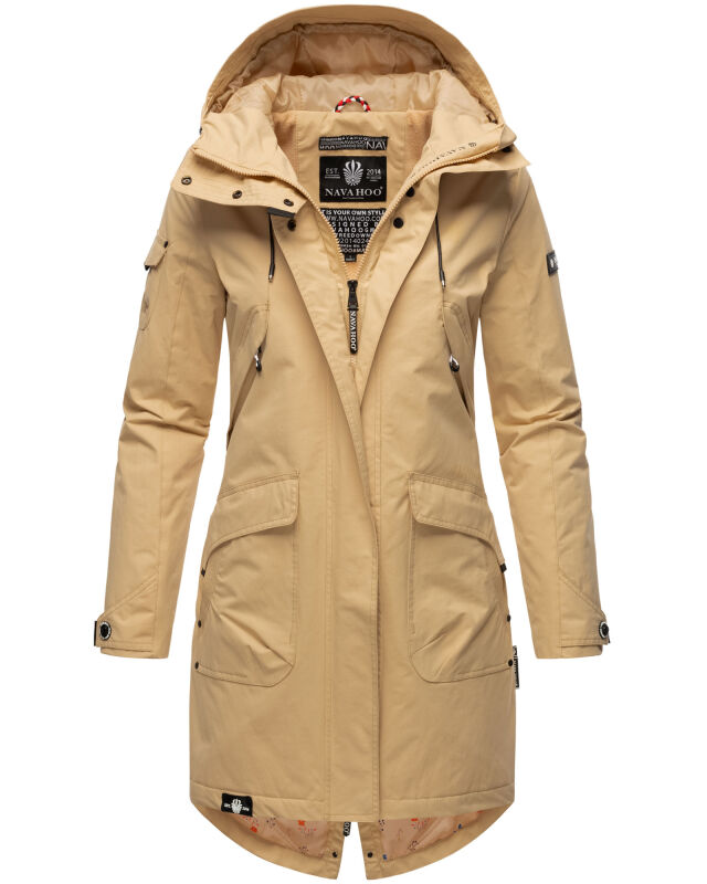 Navahoo Pfefferschote Damen Parka Beige Gr&ouml;&szlig;e L - Gr. 40