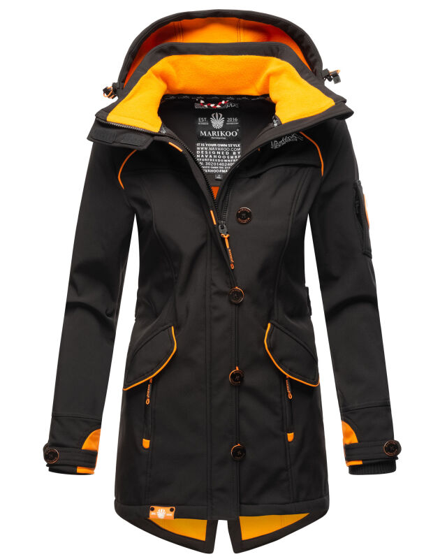 Marikoo Soulinaa Damen Softshell Jacke Schwarz-Gr.S