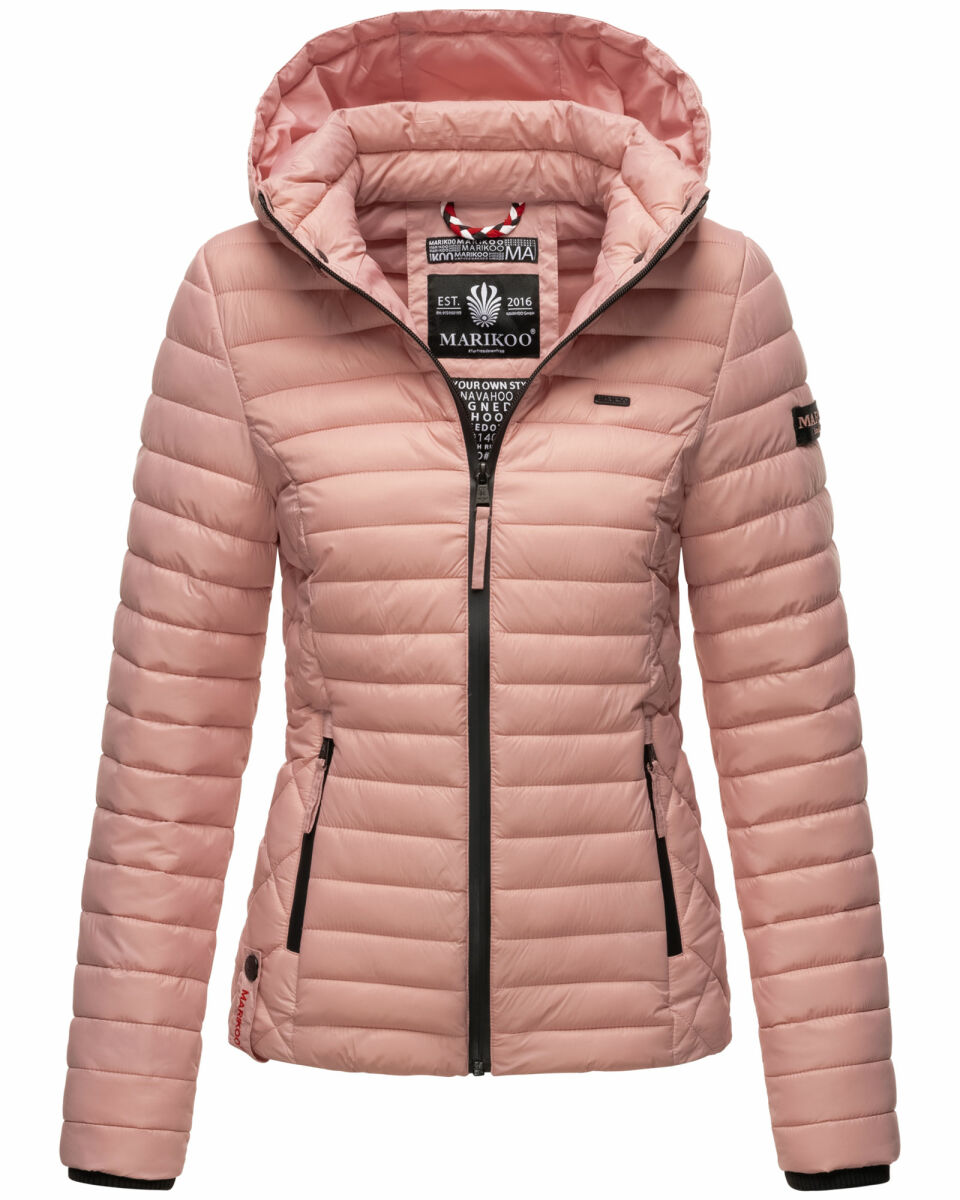 Marikoo Samtpfote leichte Damen Steppjacke Powder Rose Größe S - Gr. 36