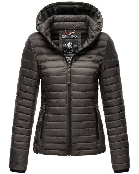 Marikoo Samtpfote lightweight ladies quilted jacket Anthrazit Größe XS - Gr. 34