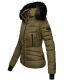 Navahoo Adele Damen Winterjacke warm gefüttert Teddyfell Militär Grün Größe S - Gr. 36