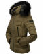 Navahoo Adele Damen Winterjacke warm gef&uuml;ttert Teddyfell Milit&auml;r Gr&uuml;n Gr&ouml;&szlig;e XL - Gr. 42