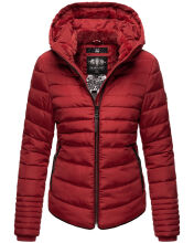 Marikoo Amber Damen Winter Steppjacke mit Teddyfell Blood Red Gr&ouml;&szlig;e XS - Gr. 34