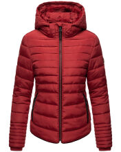 Marikoo Amber Damen Winter Steppjacke mit Teddyfell Blood Red Gr&ouml;&szlig;e XS - Gr. 34