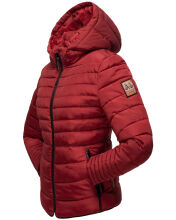 Marikoo Amber Damen Winter Steppjacke mit Teddyfell Blood Red Gr&ouml;&szlig;e XS - Gr. 34