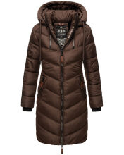Marikoo Armasa lange Damen Winter Steppjacke Dunkel Schoko Größe XS - Gr. XS