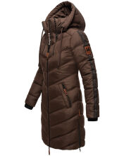 Marikoo Armasa lange Damen Winter Steppjacke Dunkel Schoko Größe XS - Gr. XS