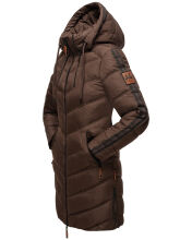 Marikoo Armasa lange Damen Winter Steppjacke Dunkel Schoko Größe XS - Gr. XS
