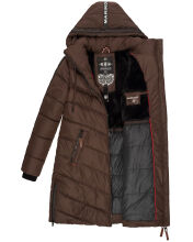 Marikoo Armasa lange Damen Winter Steppjacke Dunkel Schoko Größe XS - Gr. XS