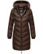 Marikoo Armasa lange Damen Winter Steppjacke Dunkel Schoko Größe XS - Gr. XS