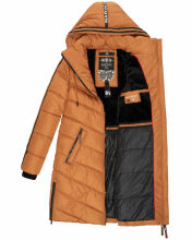 Marikoo Armasa lange Damen Winter Steppjacke Cinnamon Gr&ouml;&szlig;e M - Gr. 38