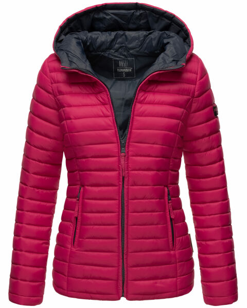 Marikoo Asraa Damen Übergangsjacke Steppjacke Fuchsia Größe L - Gr. 40