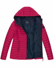 Marikoo Asraa Damen Übergangsjacke Steppjacke Fuchsia Größe L - Gr. 40
