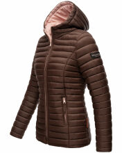 Marikoo Asraa Damen &Uuml;bergangsjacke Steppjacke Dunkel Schoko Gr&ouml;&szlig;e L - Gr. 40