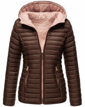 Marikoo Asraa Damen &Uuml;bergangsjacke Steppjacke Dunkel Schoko Gr&ouml;&szlig;e XXL - Gr. 44