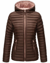 Marikoo Asraa Damen &Uuml;bergangsjacke Steppjacke Dunkel Schoko Gr&ouml;&szlig;e XXL - Gr. 44