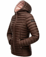 Marikoo Asraa Damen &Uuml;bergangsjacke Steppjacke Dunkel Schoko Gr&ouml;&szlig;e XXL - Gr. 44