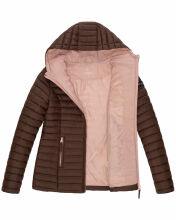 Marikoo Asraa Damen &Uuml;bergangsjacke Steppjacke Dunkel Schoko Gr&ouml;&szlig;e XXL - Gr. 44