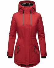 Navahoo Avrille Damen Parka Winterjacke mit Kapuze Blood Red Größe M - Gr. 38