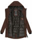 Navahoo Avrille Damen Parka Winterjacke mit Kapuze Dunkel Schoko Größe XS - Gr. 34