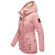 Marikoo Bikoo Damen gefütterte Winterjacke mit Teddyfell Powder Rose Größe M - Gr. 38