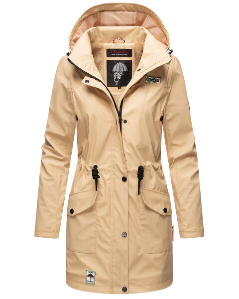 Navahoo Deike ladies rain jacket raincoat long teddy fur  Größe XS - Gr. 34