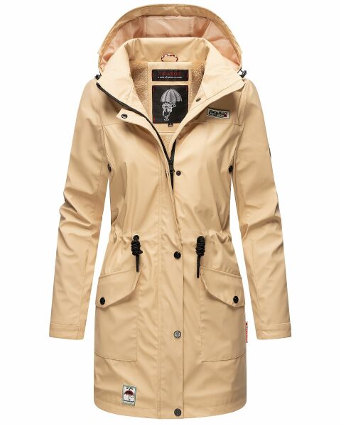 Navahoo Deike ladies rain jacket raincoat long teddy fur  Größe M - Gr. 38
