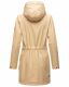 Navahoo Deike Damen Regenjacke Regenmantel lang Teddyfell Beige Größe L - Gr. 40