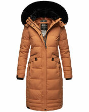 Navahoo Fahmiyaa Damen lange Winterjacke mit Kapuze Cinnamon Größe XS - Gr. 34