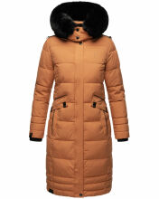 Navahoo Fahmiyaa Damen lange Winterjacke mit Kapuze Cinnamon Größe XS - Gr. 34