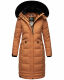 Navahoo Fahmiyaa Damen lange Winterjacke mit Kapuze Cinnamon Größe XS - Gr. 34