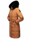 Navahoo Fahmiyaa Damen lange Winterjacke mit Kapuze Cinnamon Größe XS - Gr. 34