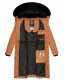 Navahoo Fahmiyaa Damen lange Winterjacke mit Kapuze Cinnamon Größe XS - Gr. 34