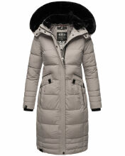 Navahoo Fahmiyaa Damen lange Winterjacke mit Kapuze Zink...