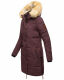 Navahoo Halina Damen Winter Steppmantel mit Kunstfell Wine Gr&ouml;&szlig;e XL - Gr. 42