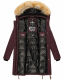 Navahoo Halina Damen Winter Steppmantel mit Kunstfell Wine Gr&ouml;&szlig;e XL - Gr. 42