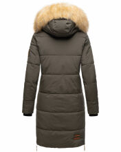 Navahoo Halina Damen Winter Steppmantel mit Kunstfell Anthrazit Größe XXL - Gr. 44