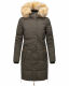 Navahoo Halina Damen Winter Steppmantel mit Kunstfell Anthrazit Größe XXL - Gr. 44