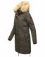 Navahoo Halina Damen Winter Steppmantel mit Kunstfell Anthrazit Größe XXL - Gr. 44